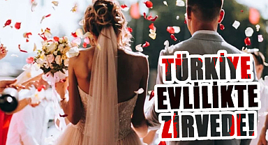 Türkiye evlilikte zirvede!