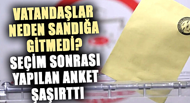 Vatandaşlar neden sandığa gitmedi?  Seçim sonrası yapılan anket şaşırttı