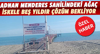 Samsun'da Adnan Menderes sahilindeki ağaç iskele beş yıldır çözüm bekliyor
