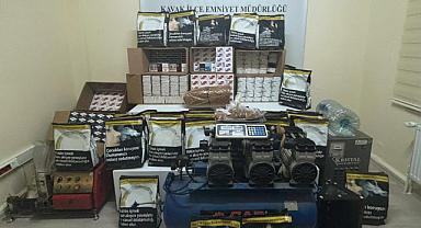 Samsun’da kaçak sigara imalathanesi gibi market