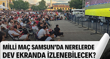 Türkiye - Avusturya EURO 2024 maçı Samsun'da nerede dev ekranda izlenebilecek?