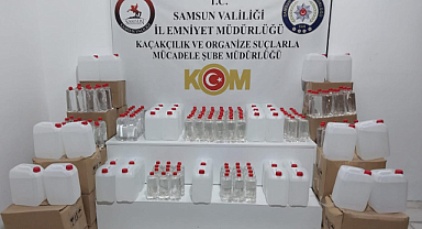 Samsun’da bin litrelik etil alkol, kaçakçılık operasyonuyla ele geçirildi