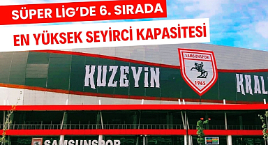 Samsunspor, Süper Lig'de stadyum kapasitesinde 6. sırada