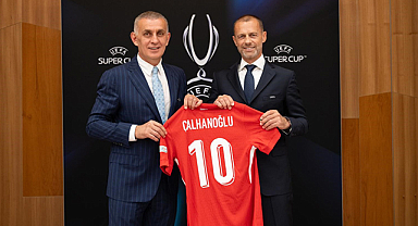 TFF Başkanı Hacıosmanoğlu ile UEFA Başkanı Ceferin ile buluştu