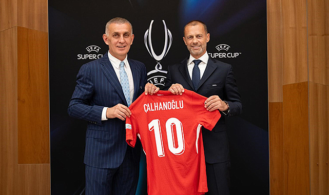 TFF Başkanı Hacıosmanoğlu ile UEFA Başkanı Ceferin ile buluştu