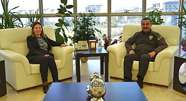 Samsun İl Emniyet Müdürü Ahmet Arıbaş’tan Rektör Aydın’a hayırlı olsun ziyareti