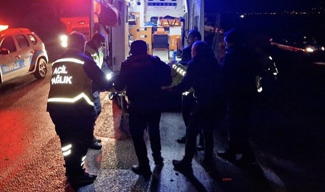 Trafik polisine kamyon çarptı