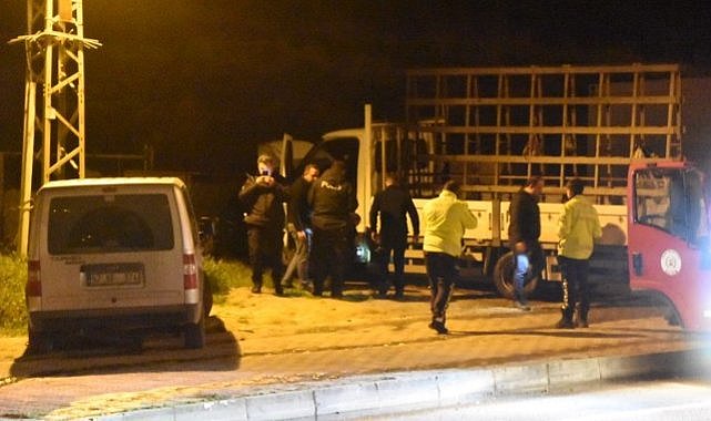 Araç yangını paniğe neden oldu
