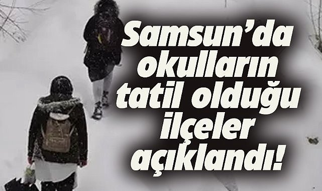 Samsun'da 13 ilçede eğitime 1 gün ara verildi