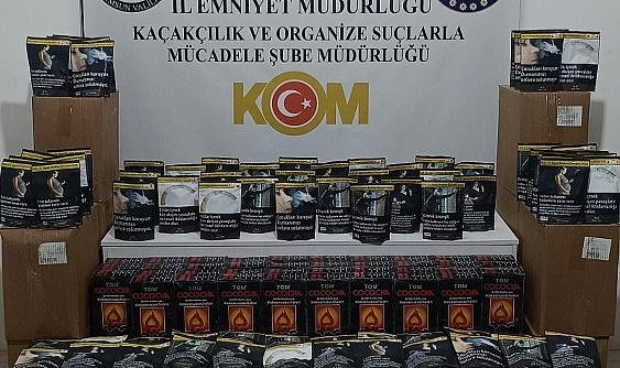 Samsun'da kaçak tütün ve nargile kömürü operasyonu