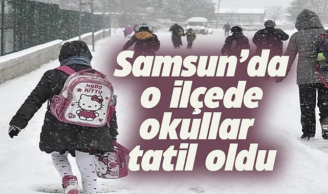 Samsun'da soğuyan hava kar getirdi! Bir ilçede okullar tatil oldu