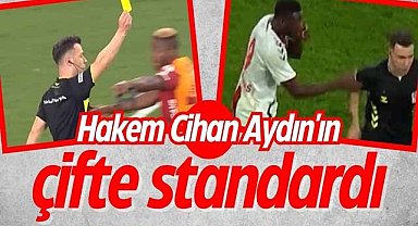 Hakem Cihan Aydın'ın çifte standardı! Marius'a kırmızı Osimhen'e devam