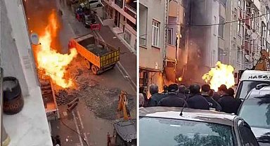 İstanbul'da 4 katlı binada doğal gaz patlaması! Yangın çıktı