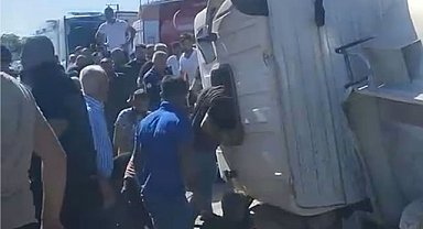 Mardin’de akaryakıt tankeri devrildi: 1 ölü, 1 yaralı