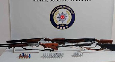 Samsun'da polis operasyon düzenledi! 4 ruhsatsız tüfek ele geçirildi