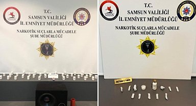 Samsun'da ses sistemine zulalanmış uyuşturucu ele geçirildi