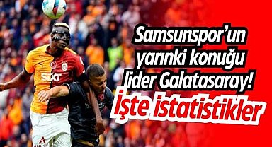 Samsunspor’un yarınki konuğu lider Galatasaray! İşte istatistikler