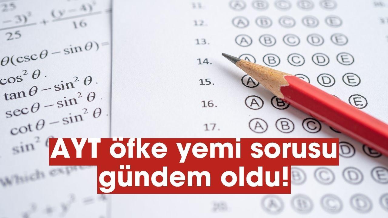 AYT 2026 öfke yemi sorusu gündem oldu