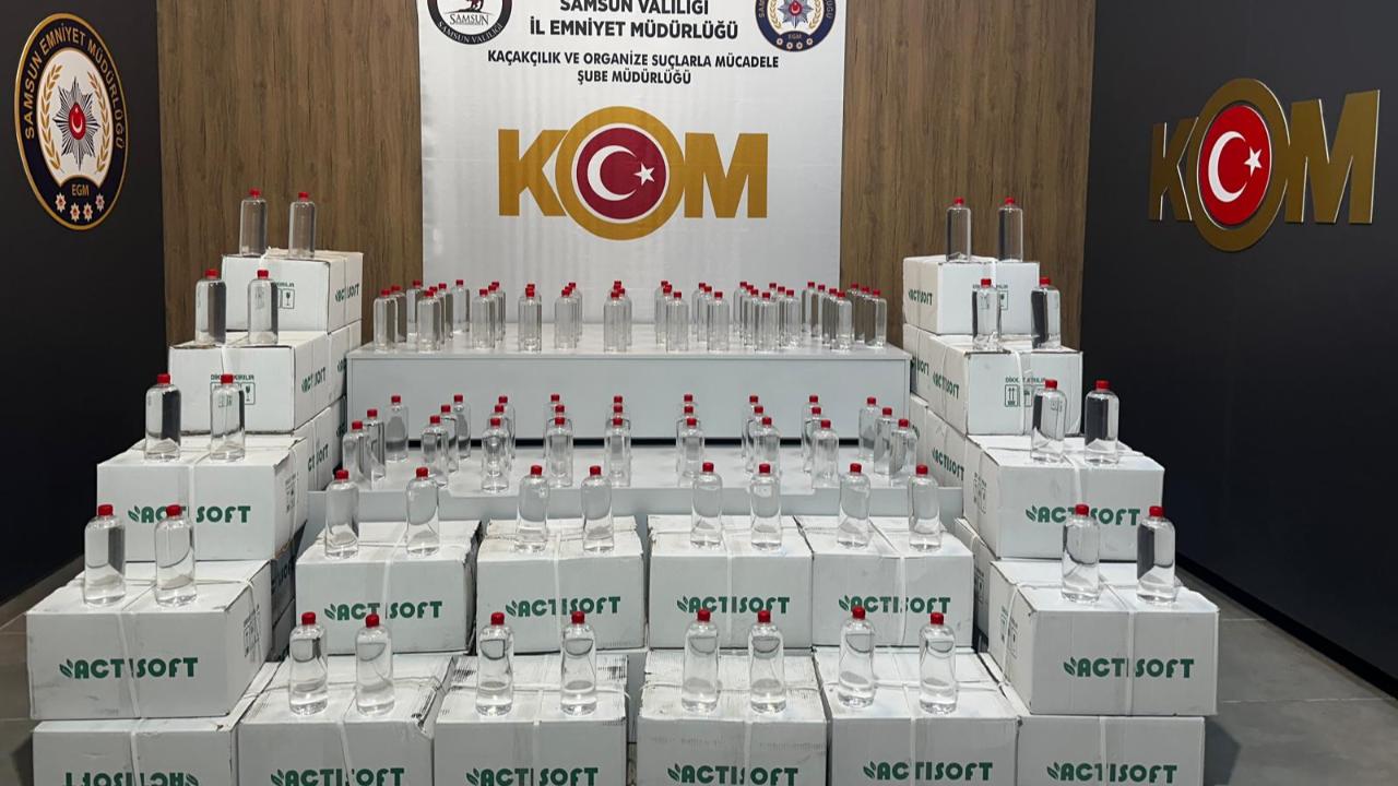İlkadım'da 900 litre kaçak etil alkol ele geçirildi