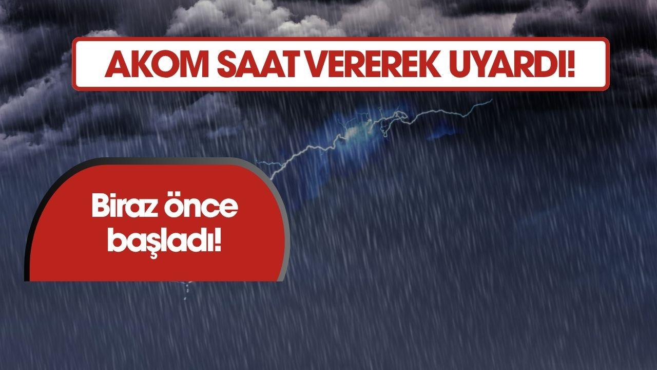 KOM alarm verdi: İstanbul'da sağanak saat 11.00'de başlıyor