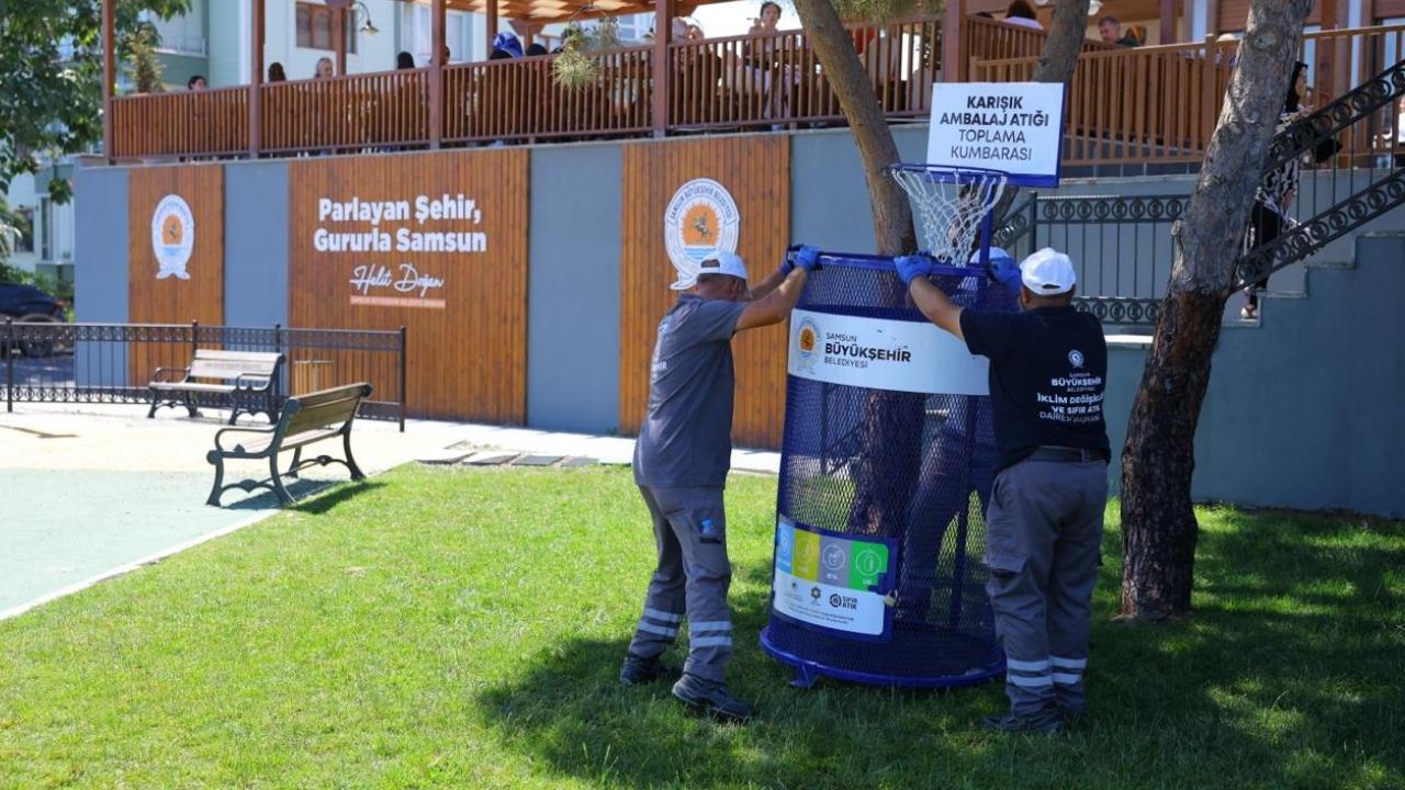 Samsun Büyükşehir'den Adnan Menderes Bulvarı'nda sıfır atık dönüşümü