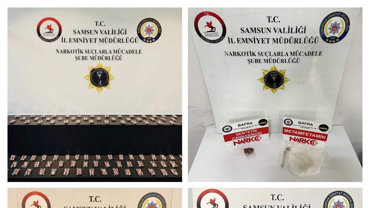 Samsun polisinden uyuşturucuya geçit yok! 4 ilçede operasyon
