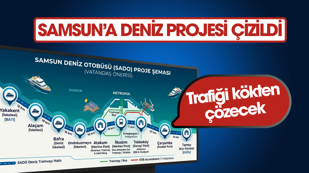 Samsun'a deniz projesi çizildi! Trafiği kökten çözecek dev hamle