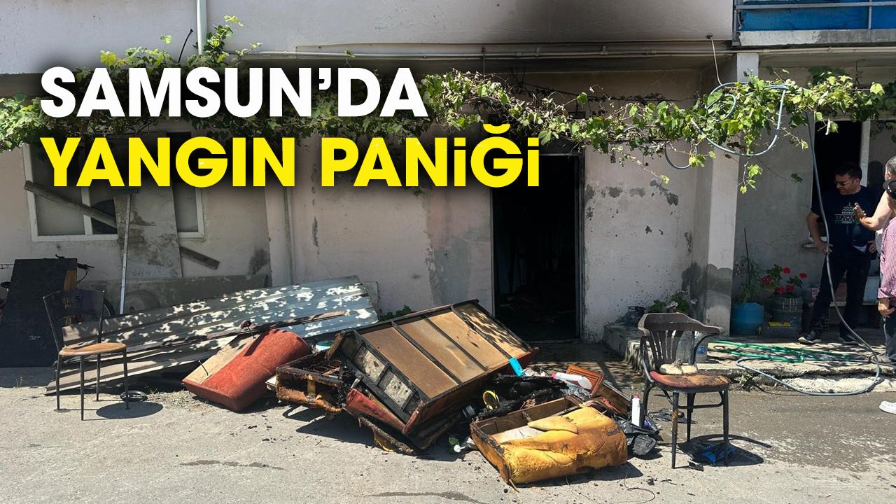 Samsun'da 2 katlı evde yangın çıktı!