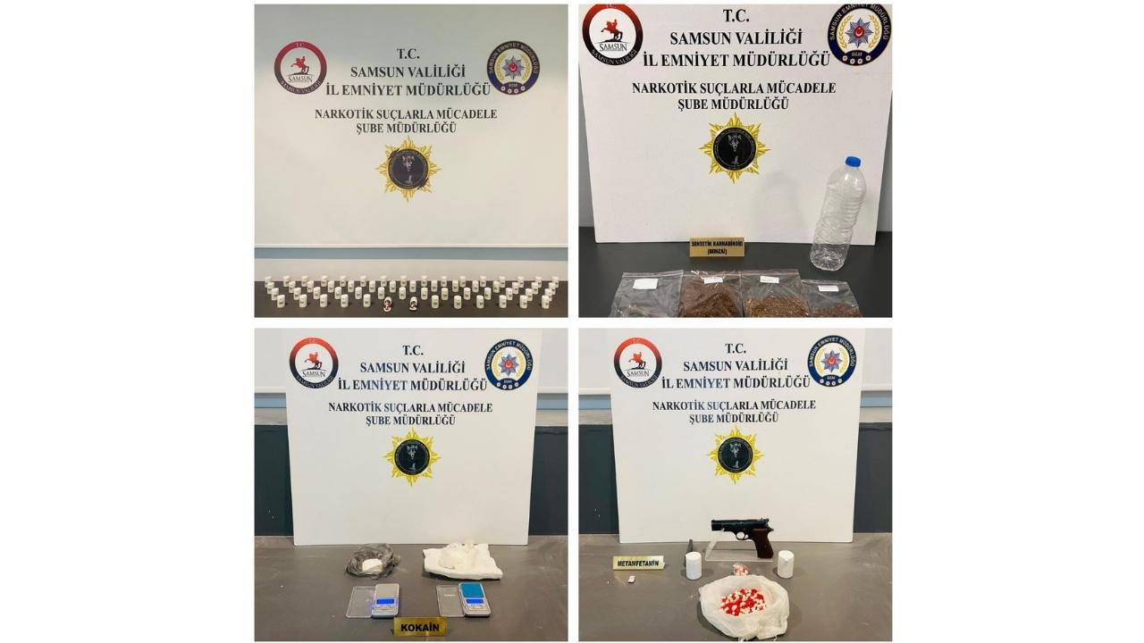 Samsun’da 3 ilçede uyuşturucu operasyonu: 7 gözaltı