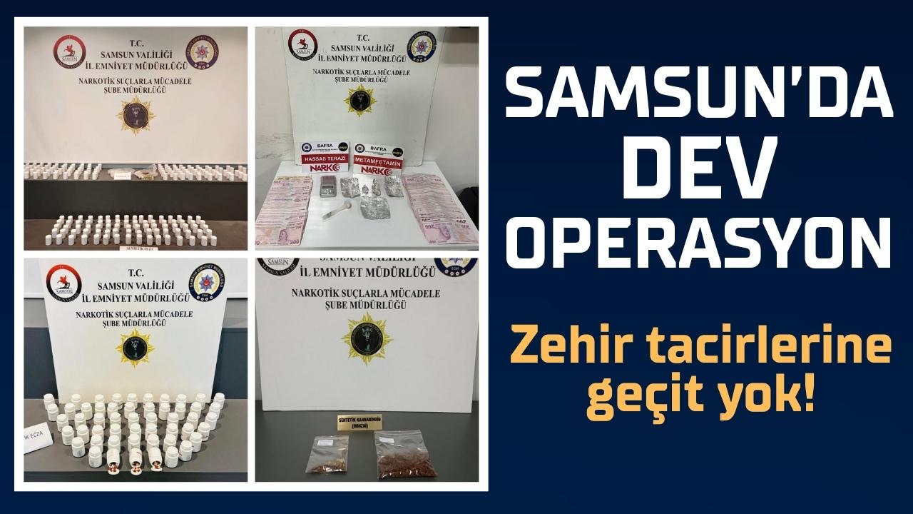 Samsun'da 4 ilçede uyuşturucu operasyonu!