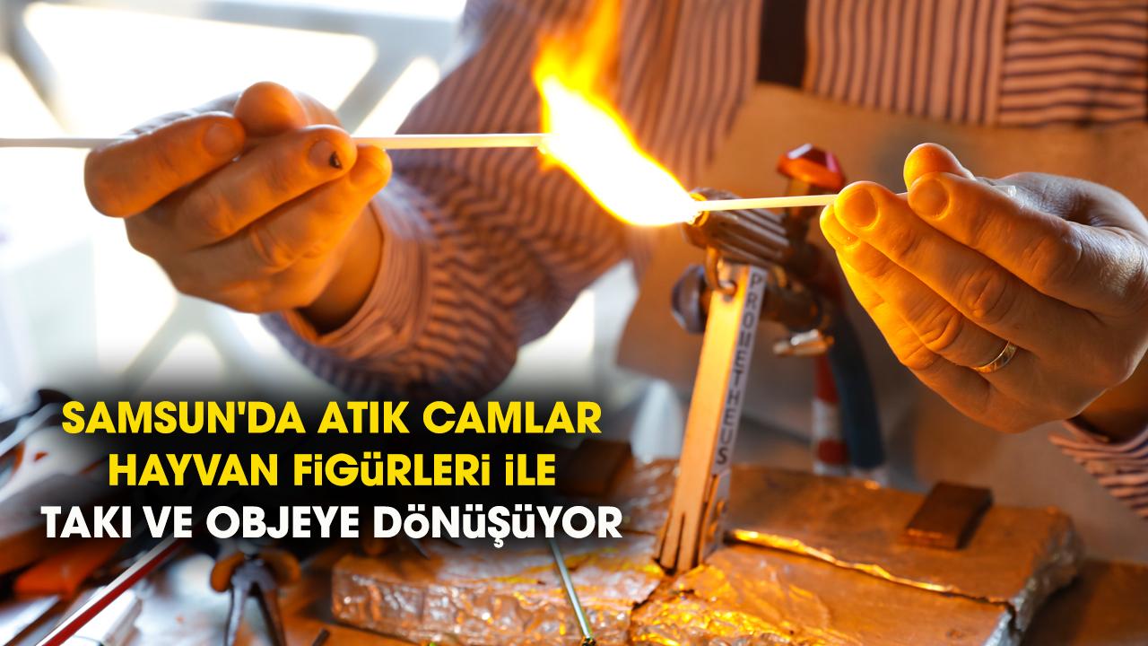 Samsun'da atık camlar hayvan figürleri ile takı ve objeye dönüşüyor - gazetegercek.com.tr