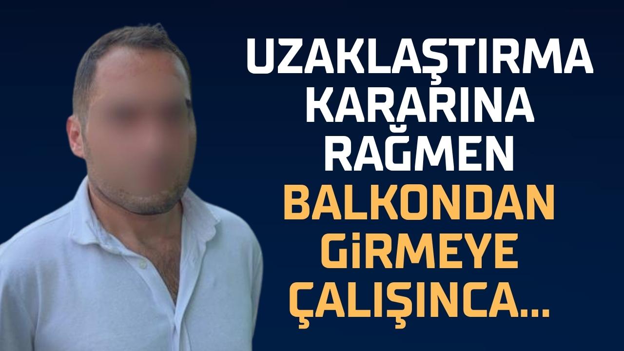 Samsun'da balkondan eve girmek isteyen koca KADES'le yakalandı