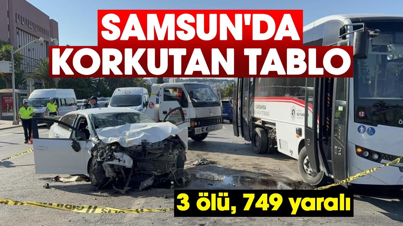 Samsun'da korkutan tablo: 3 ölü, 749 yaralı