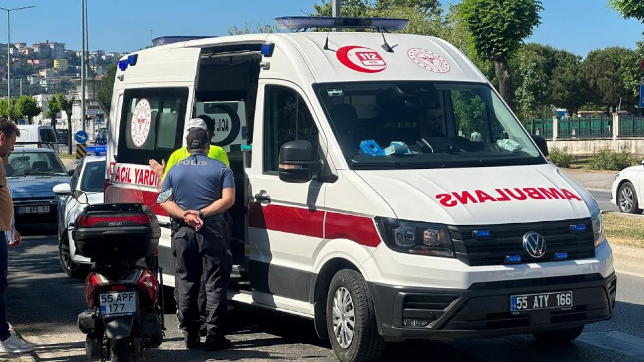 Samsun'da motosiklet kazası! Dengesini kaybederek yola düştü