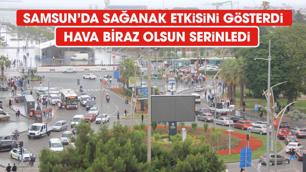 Samsun'da sıcak hava yerine yağmura bıraktı
