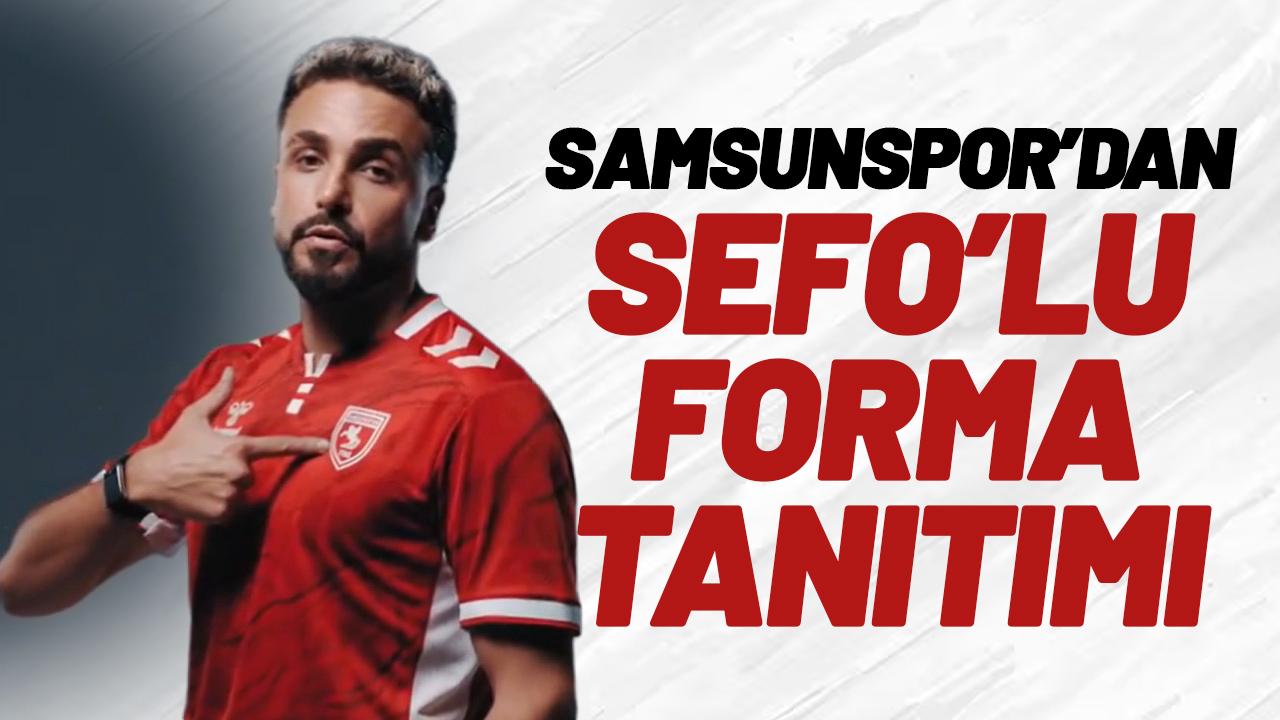 Samsunspor kırmızı formasını Sefo ile tanıttı