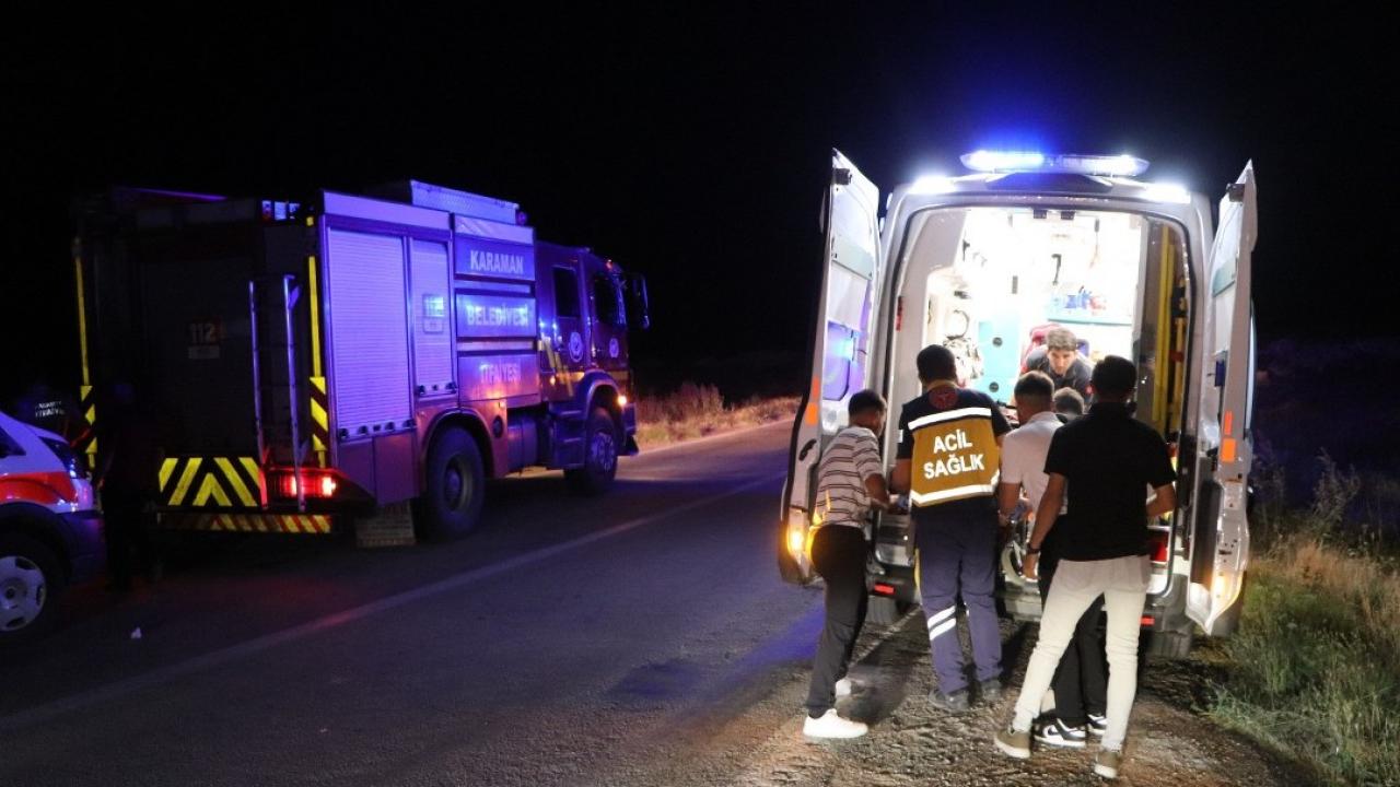 Takla atan otomobil şarampole uçtu! 3 yaralı