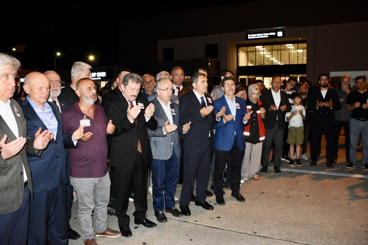 Şehit Jandarma Uzman Çavuş Mehmet Demirbaş'ın cenazesi Samsun'a getirildi