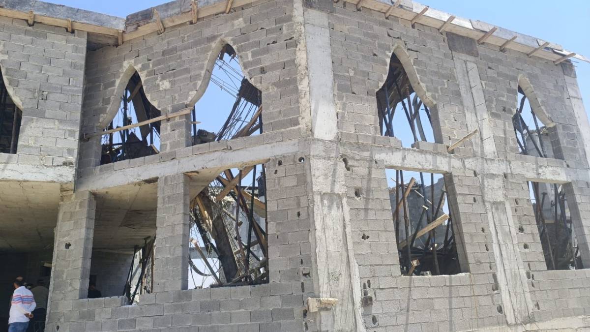 Cami inşaatı çöktü! 3 işçi yaralandı