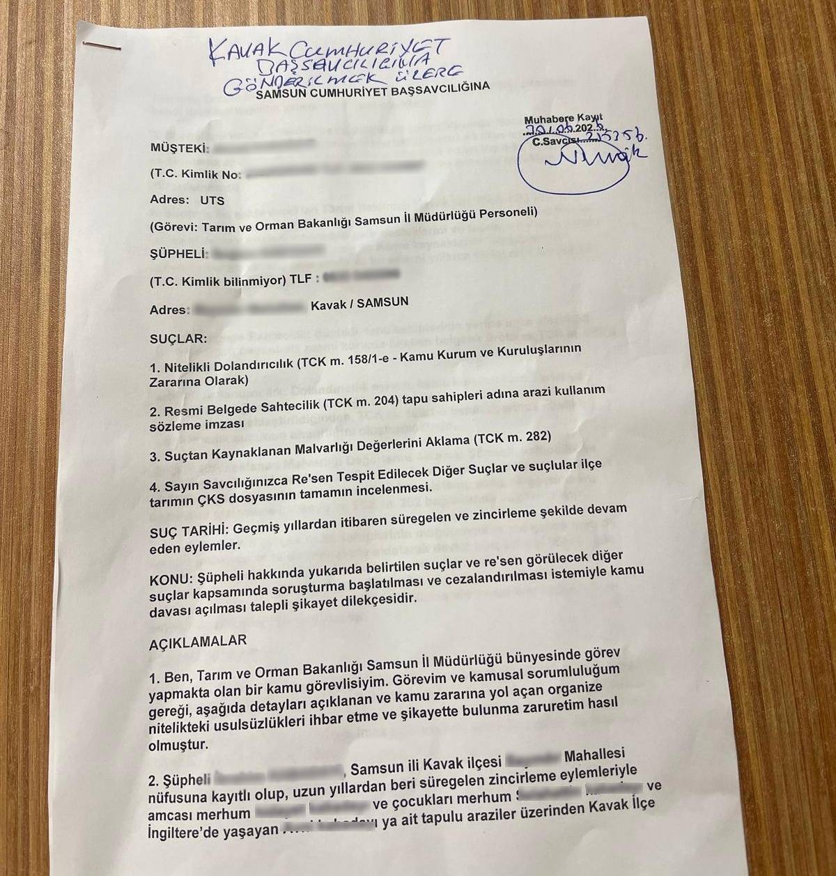 Samsun'da ÇKS vurgunu iddiası! Başsavcılığa şikayet edildi