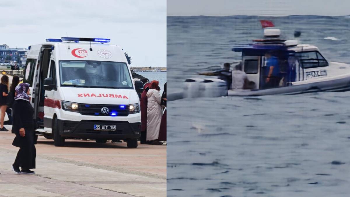Samsun'da denizde korku dolu anlar! Ekipler zamanla yarıştı